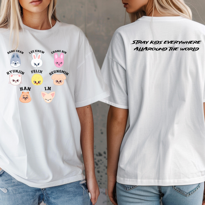 Cute Stray Kids Members Shirt, Skzoo Shirt, Stray Kids Shirt, SKZ Merch, Stray Kids World Tour Shirt