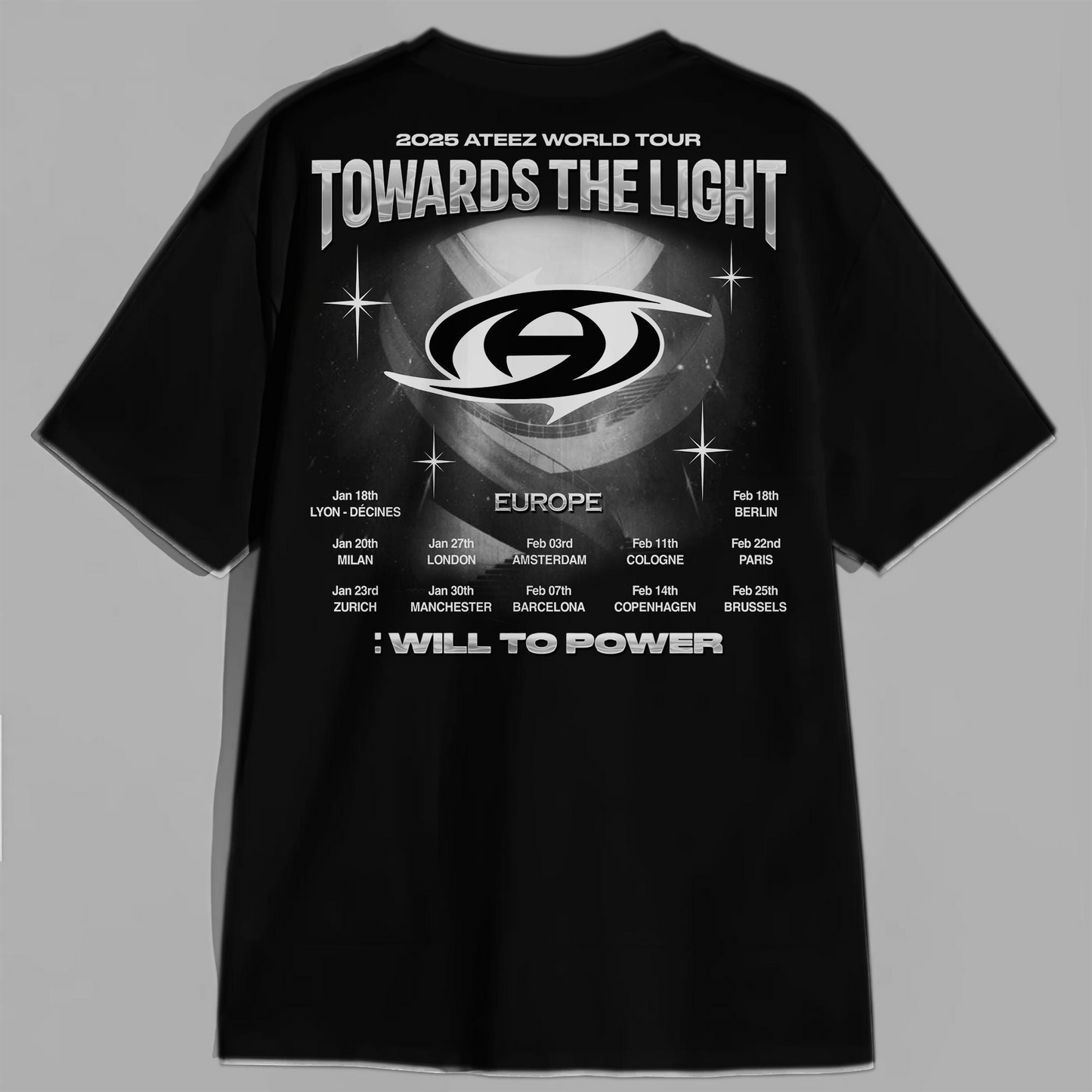 Ateez World Tour 2025 Towards The Light: Will to Power Shirt, Ateez Shirt