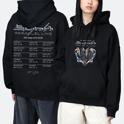 Aespa Tour Hoodie, AESPA Synk Parallel Line Tour Hoodie