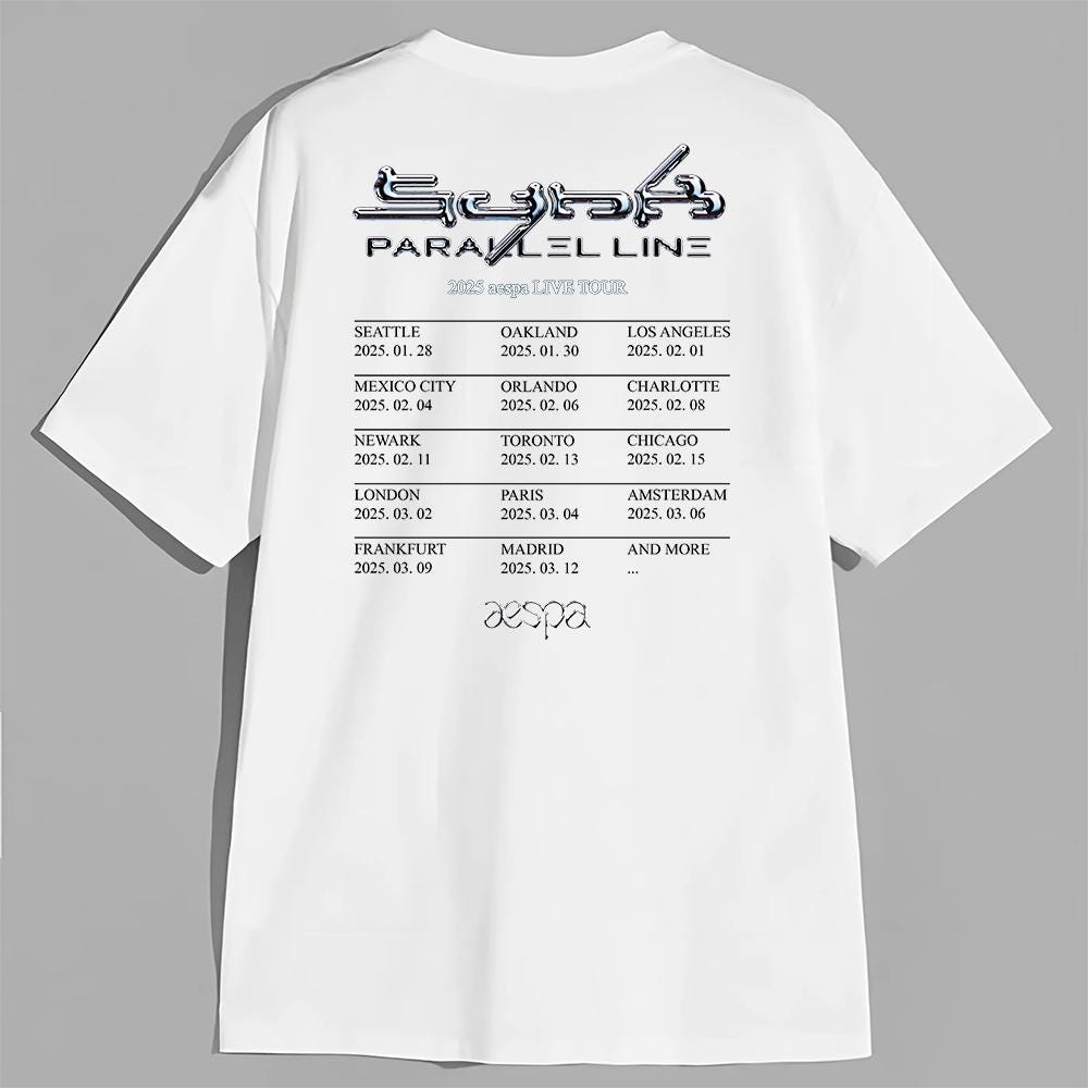 AESPA Synk Parallel Line Tour Shirt, Giselle Aespa Shirt, Aespa Merch