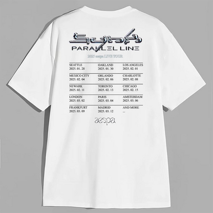 AESPA Synk Parallel Line Tour Shirt, Giselle Aespa Shirt, Aespa Merch