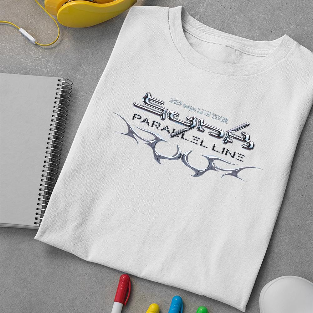 AESPA Synk Parallel Line Tour Shirt, World Tour Aespa Shirt, Kpop Tee