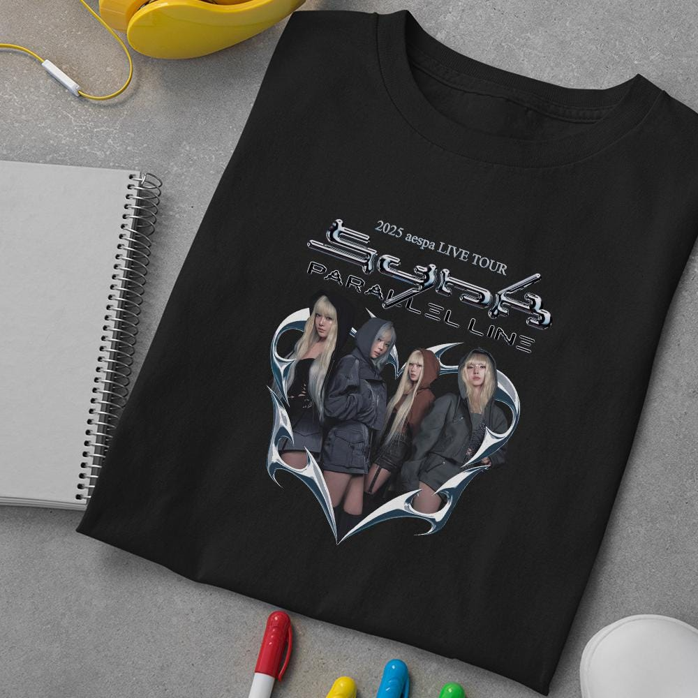 AESPA Synk Parallel Line Tour Shirt, Giselle Aespa Shirt, Aespa Merch