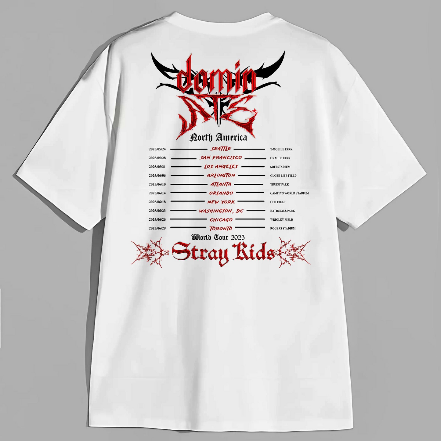 Stray Kids DominATE Tour North America T- Shirt, Stray Kids Shirt, SKZ Merch