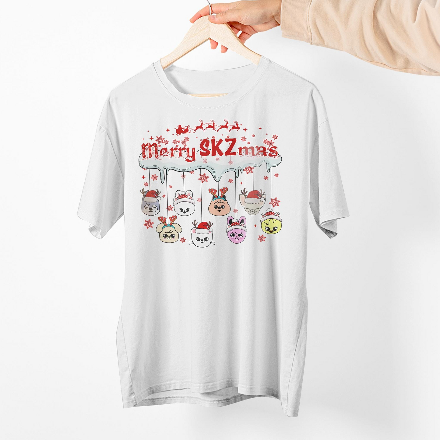 Merry SKZ Mas Shirt, Stray Kids Christmas Shirt, Kpop Christmas Shirt