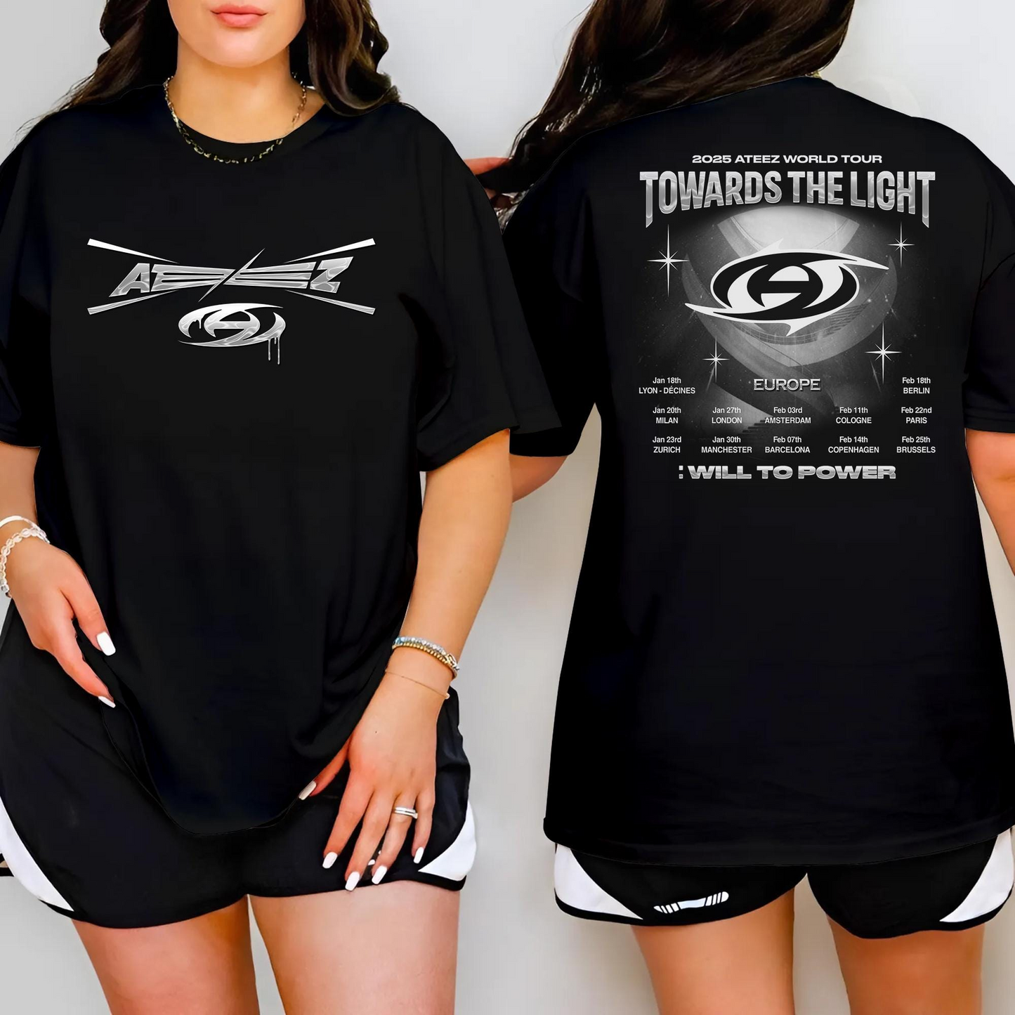 Ateez World Tour 2025 Towards The Light: Will to Power Shirt, Ateez Shirt