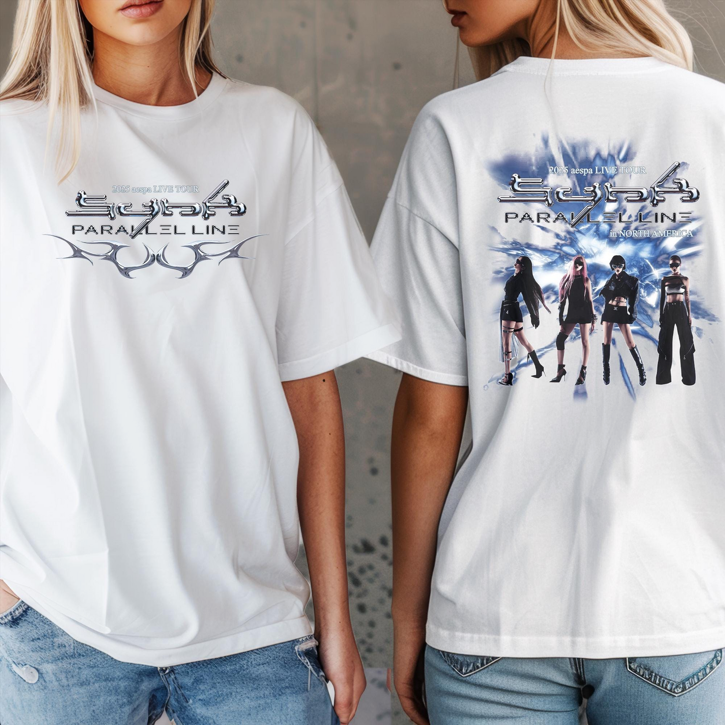 AESPA Synk Parallel Line Tour Shirt, World Tour Aespa Shirt, Kpop Tee