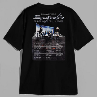 AESPA Synk Parallel Line Tour Shirt, Aespa Tour Shirt, Aespa Kpop Shirt