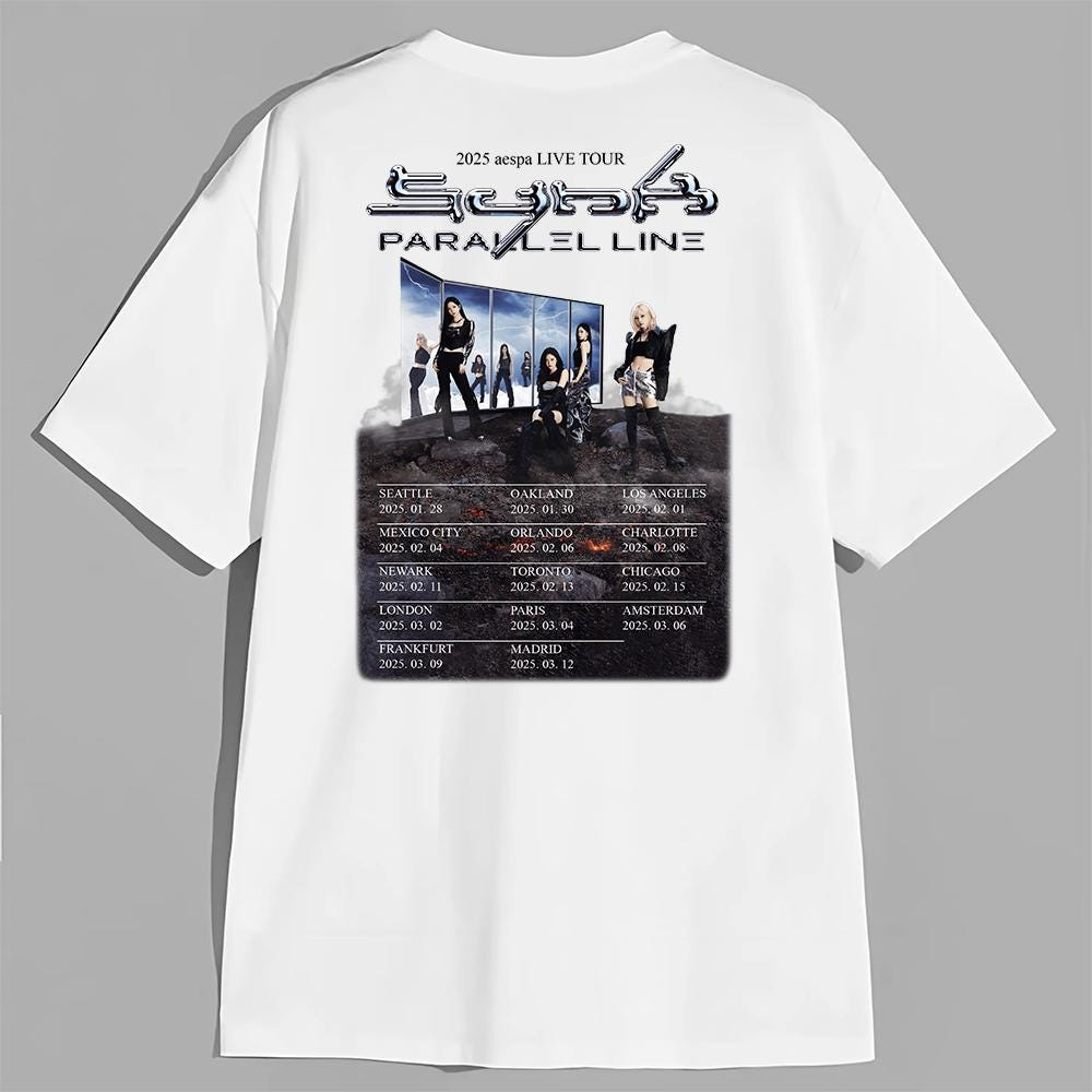 AESPA Synk Parallel Line Tour Shirt, Aespa Tour Shirt, Aespa Kpop Shirt