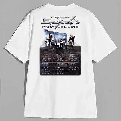 AESPA Synk Parallel Line Tour Shirt, Aespa Tour Shirt, Aespa Kpop Shirt