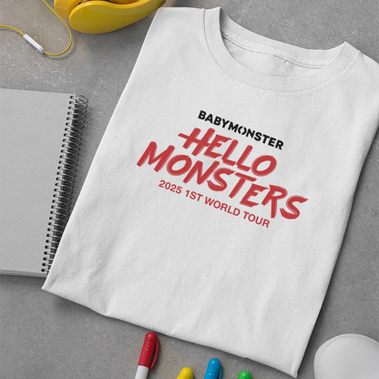 Kpop Babymonster Hello Monster World Tour Shirt, Babymonster Shirt