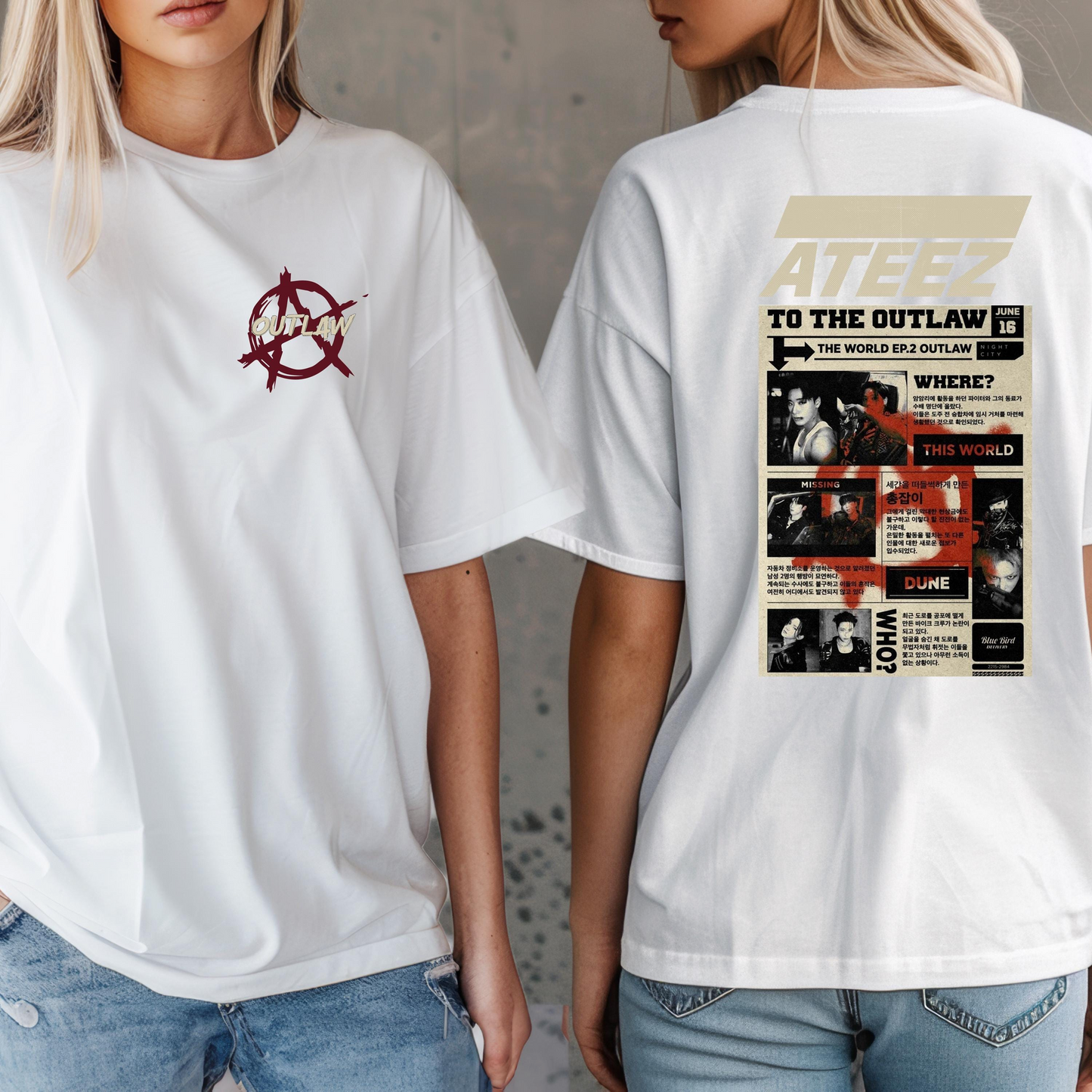 The World EP.2: Outlaw Ateez Shirt, Ateez Tour Shirt, Ateez Gift