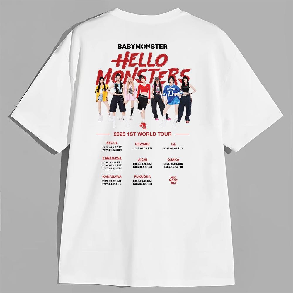 Kpop Babymonster Hello Monster World Tour Shirt, Babymonster Shirt