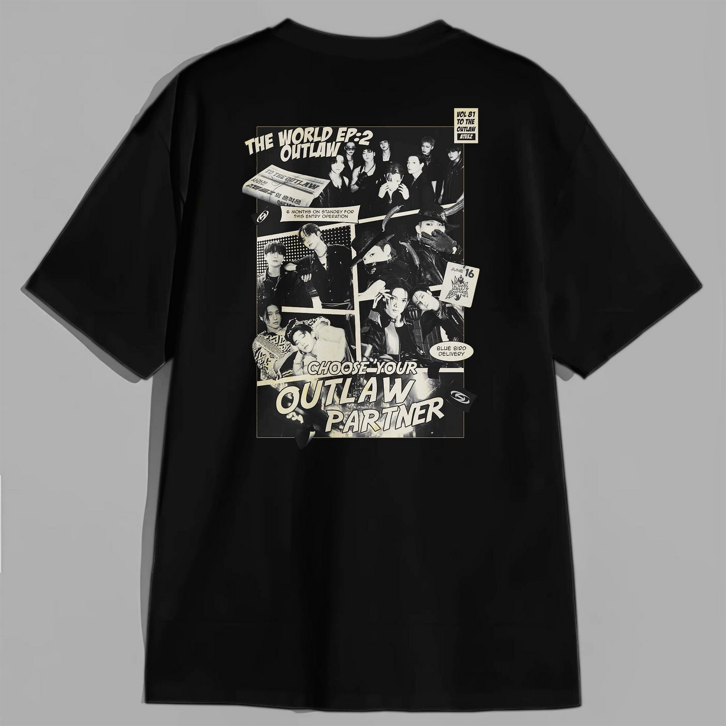 Album The World EP2 Outlaw Ateez Shirt, Ateez Tour Merch, Kpop Shirt