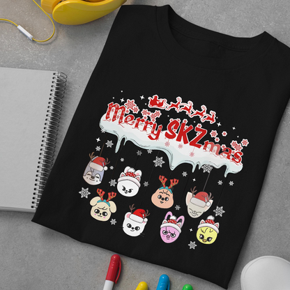 Merry SKZ Mas Shirt, Stray Kids Christmas Shirt, Kpop Christmas Shirt