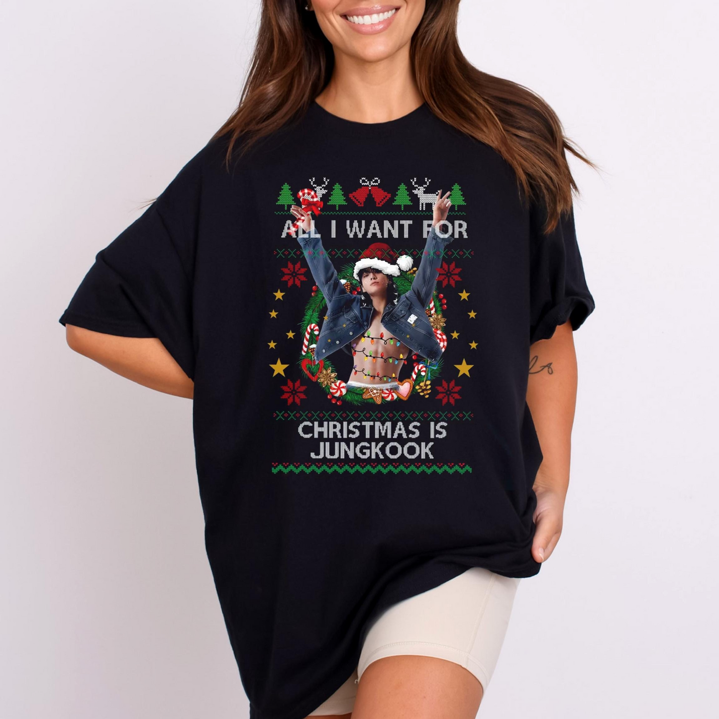 All I Want for Christmas Is Jungkook Shirt, BTS Members Shirt, Kpop Christmas Shirt