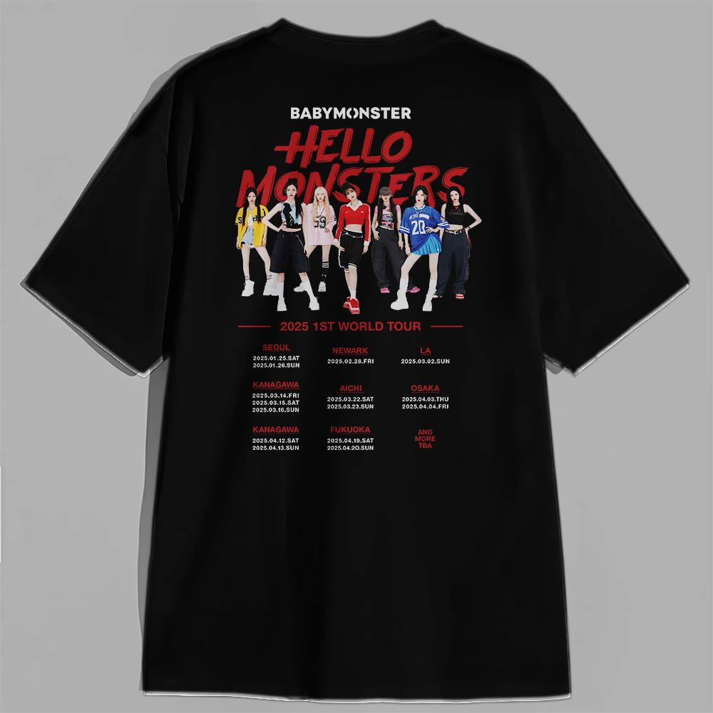 Kpop Babymonster Hello Monster World Tour Shirt, Babymonster Shirt