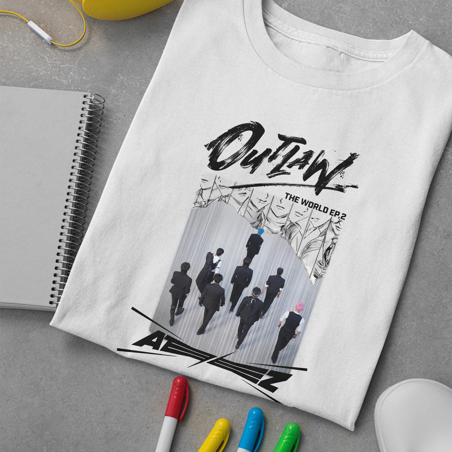 Graphic Ateez Outlaw Album Shirt, Ateez Shirt, Ateez Tour Merch