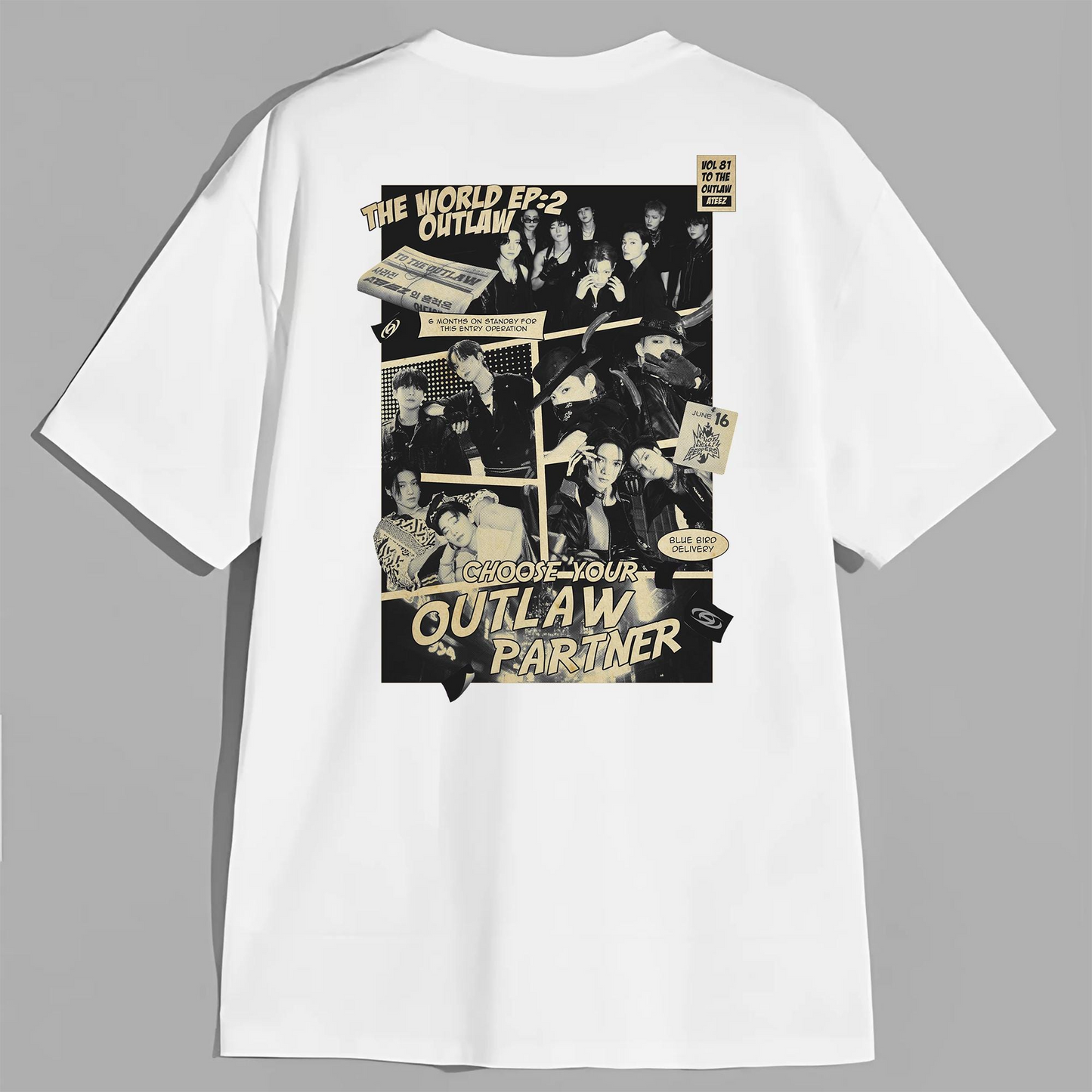 Album The World EP2 Outlaw Ateez Shirt, Ateez Tour Merch, Kpop Shirt