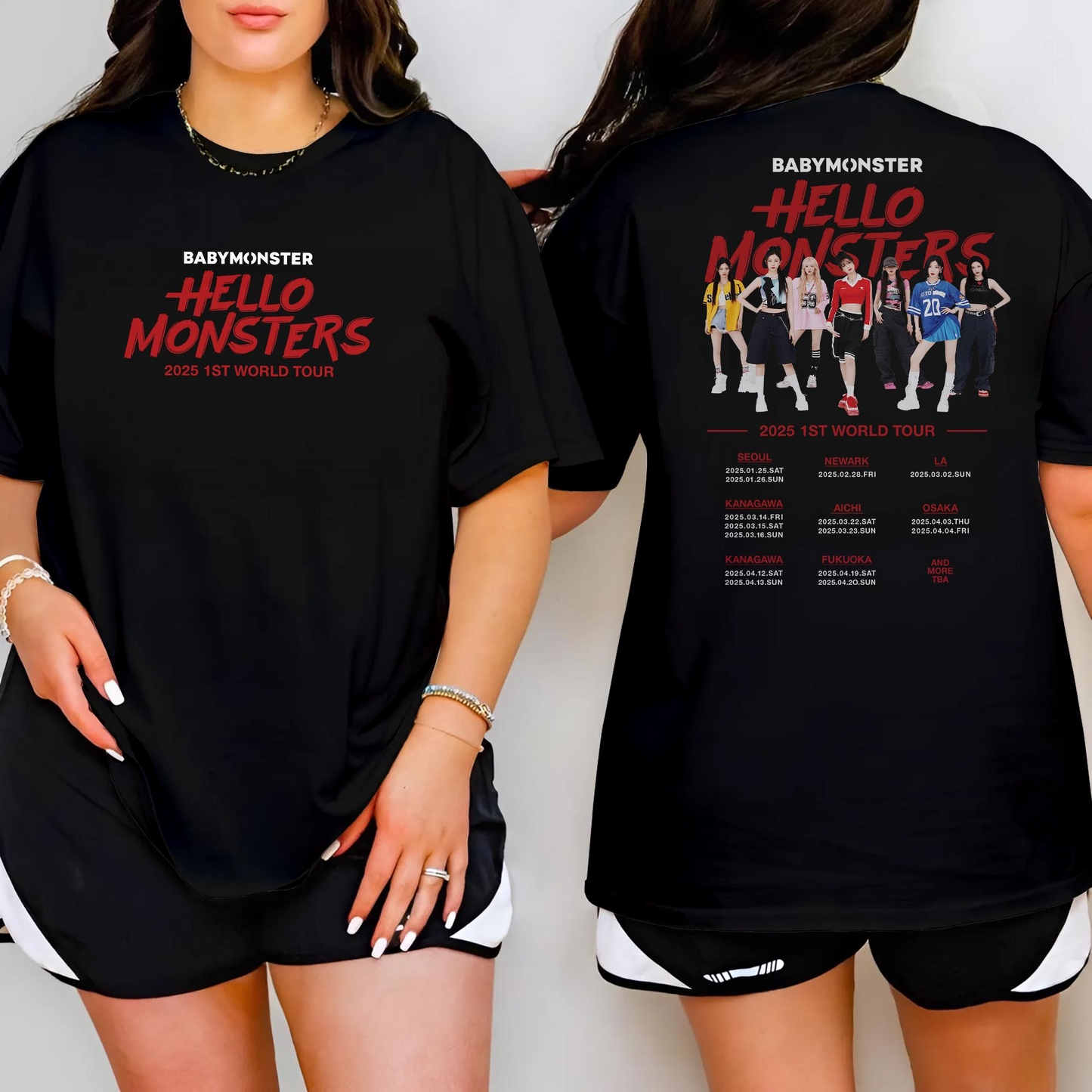 Kpop Babymonster Hello Monster World Tour Shirt, Babymonster Shirt