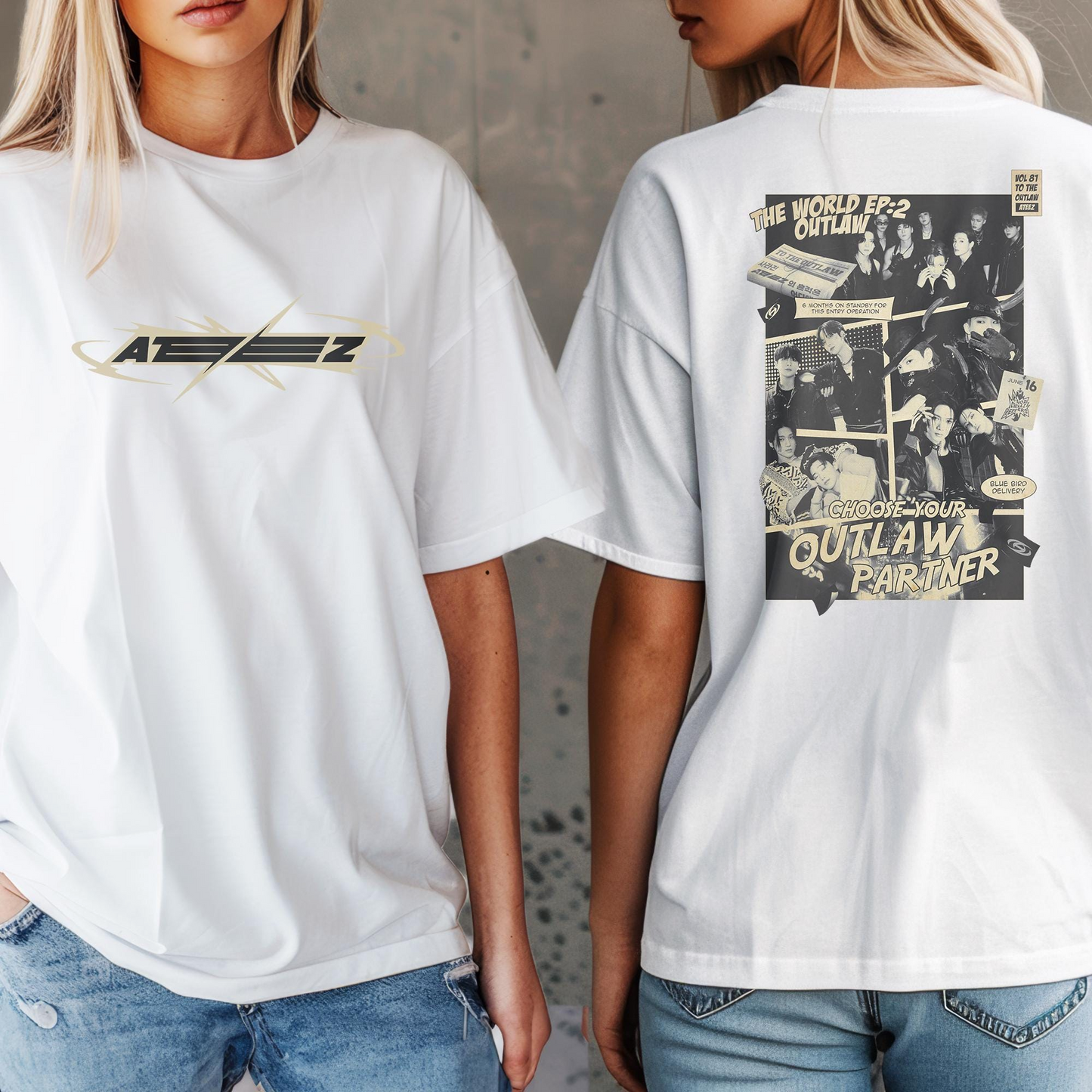 Album The World EP2 Outlaw Ateez Shirt, Ateez Tour Merch, Kpop Shirt