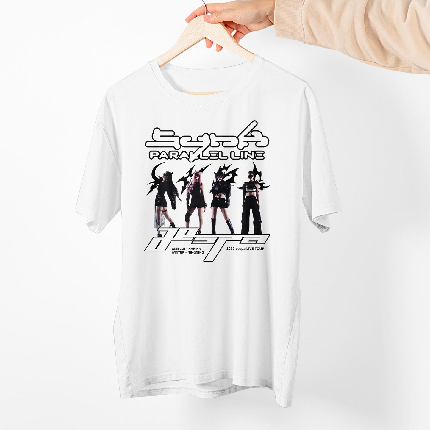 AESPA Synk Parallel Line Tour Shirt, Graphic Aespa Shirt, Kpop Shirt