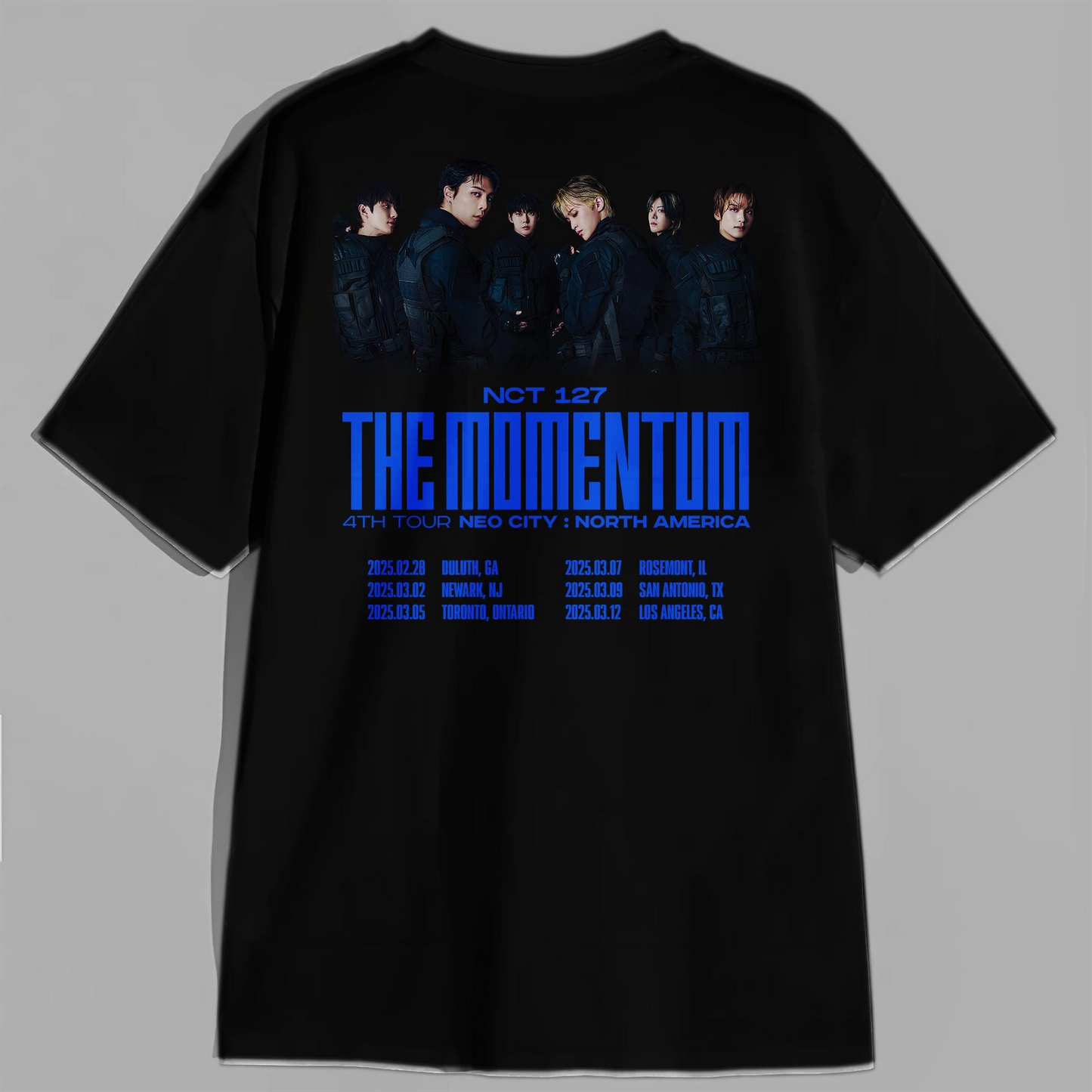 Graphic NCT 127 Shirt, NCT 127 The Momentum Tour Shirt, NCT 127 Merch