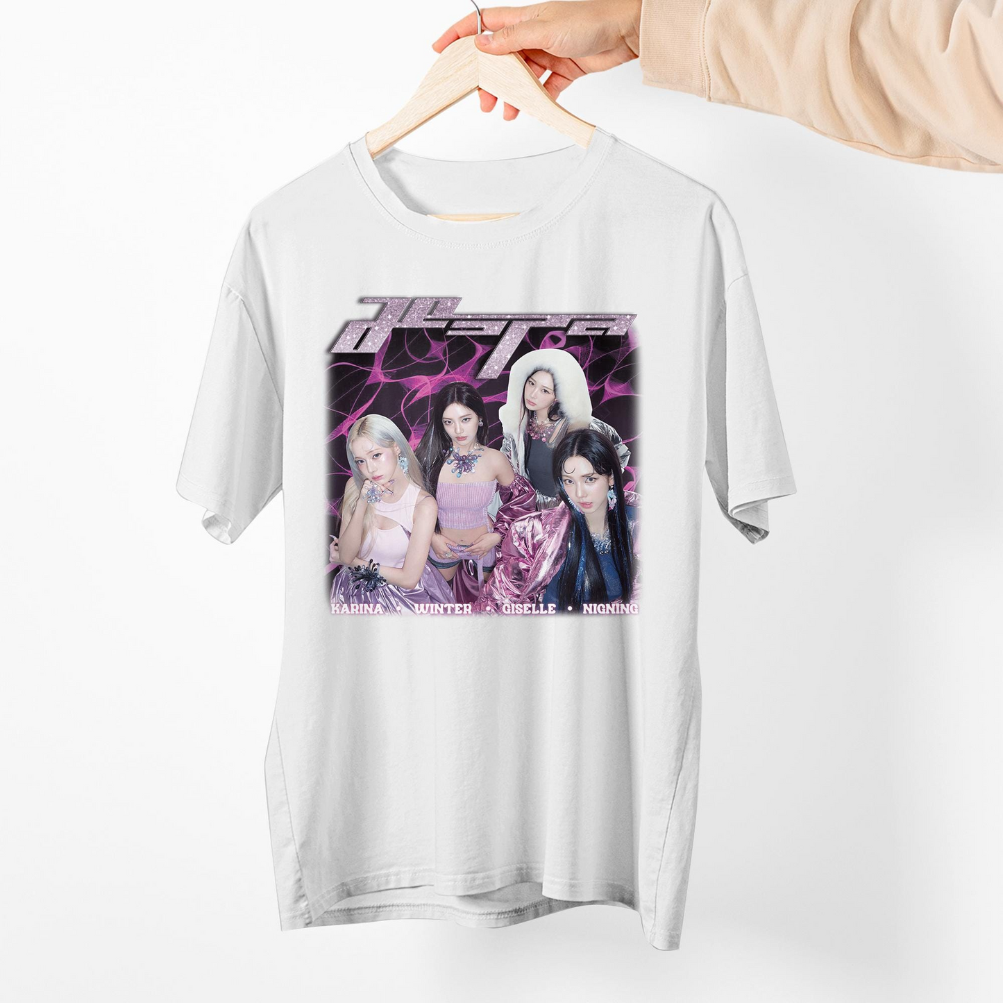 Vintage AESPA Synk Parallel Line Tour Shirt, Aespa Shirt, Kpop Tour Merch