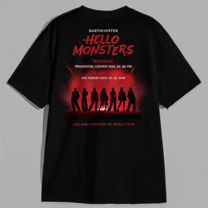 Babymonster Tour Shirt, Babymonster Hello Monsters Tour Shirt, Kpop Tee