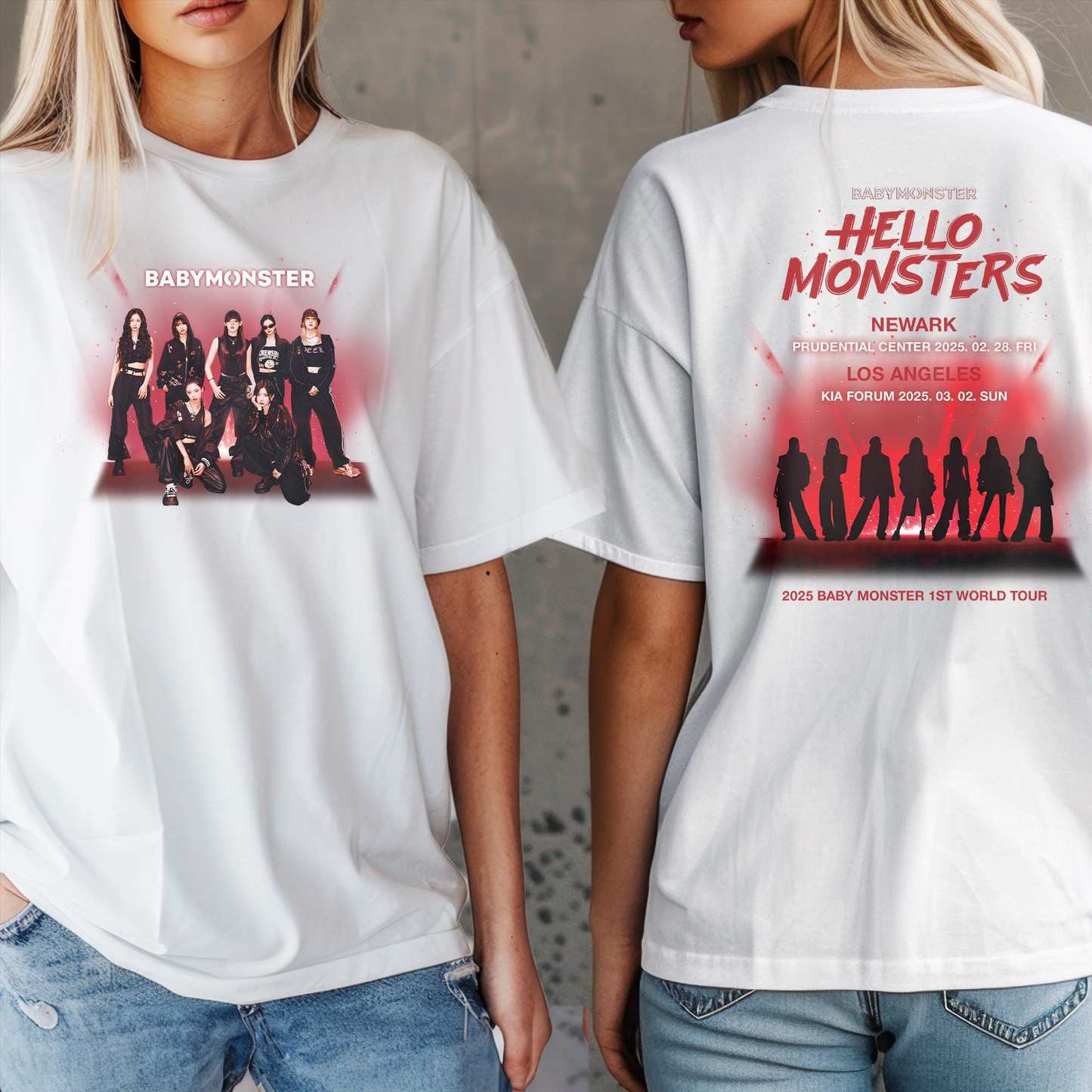 Babymonster Tour Shirt, Babymonster Hello Monsters Tour Shirt, Kpop Tee