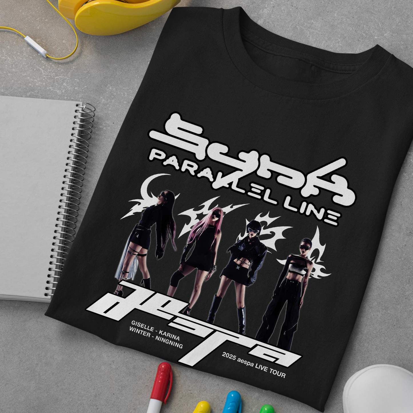 AESPA Synk Parallel Line Tour Shirt, Graphic Aespa Shirt, Kpop Shirt