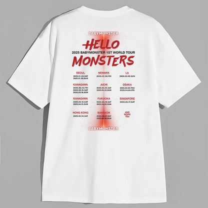 Graphic Babymonster Tour Shirt, Hello Monsters Tour Shirt, Babymonster Shirt