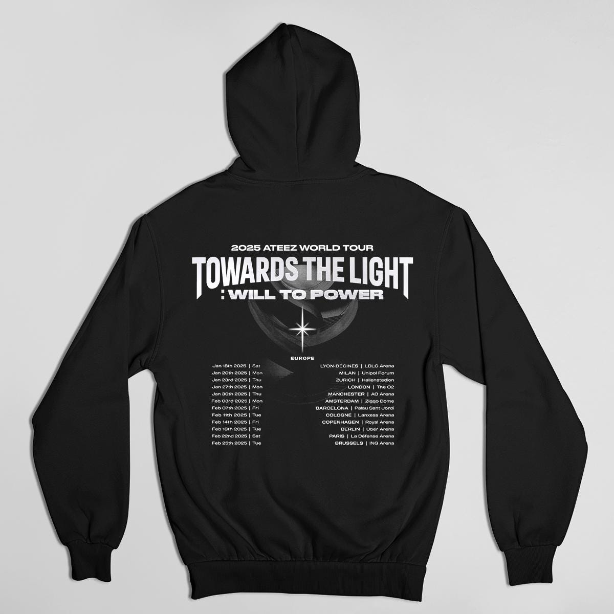 Ateez Towards The Light Tour Europe Hoodie, Ateez Europe Tour Hoodie