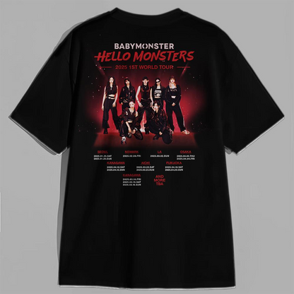 Babymonster Tour T-Shirt, Hello Monsters 1st World Tour Shirt, Babymonster Shirt