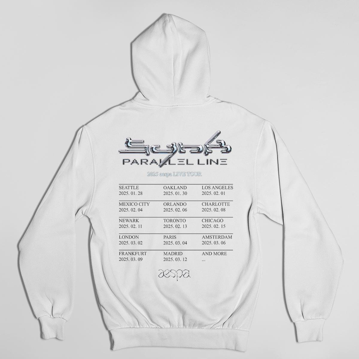 Aespa Tour Hoodie, AESPA Synk Parallel Line Tour Hoodie