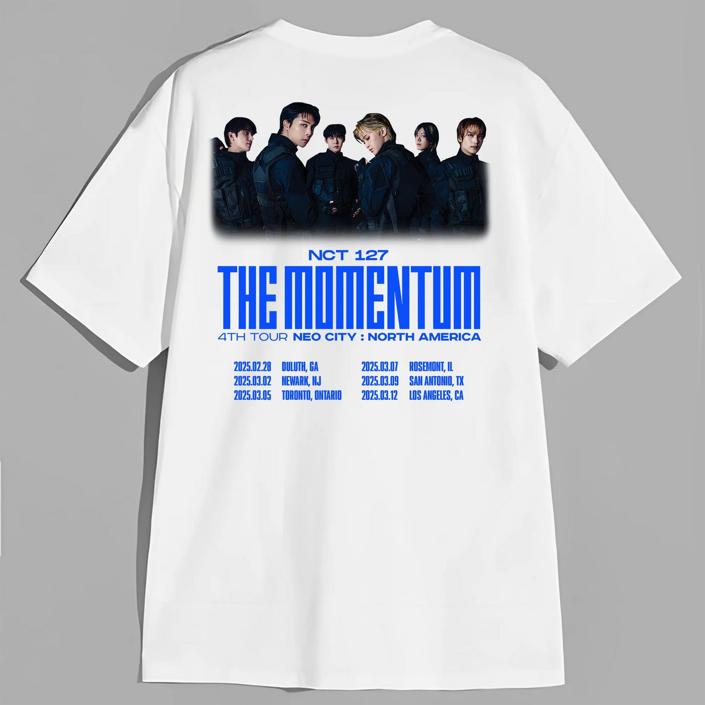 Graphic NCT 127 Shirt, NCT 127 The Momentum Tour Shirt, NCT 127 Merch
