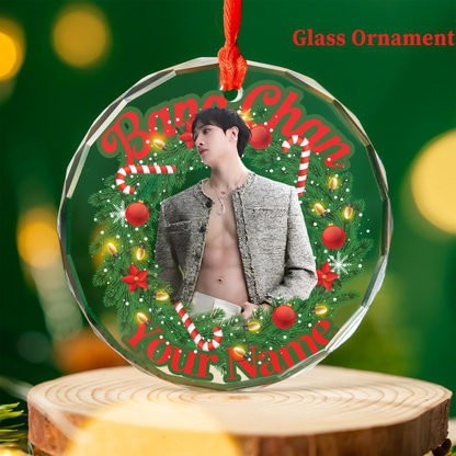 Personalized Bang Chan Ornament, KPOP Ornament, Stray Kids Keepsake