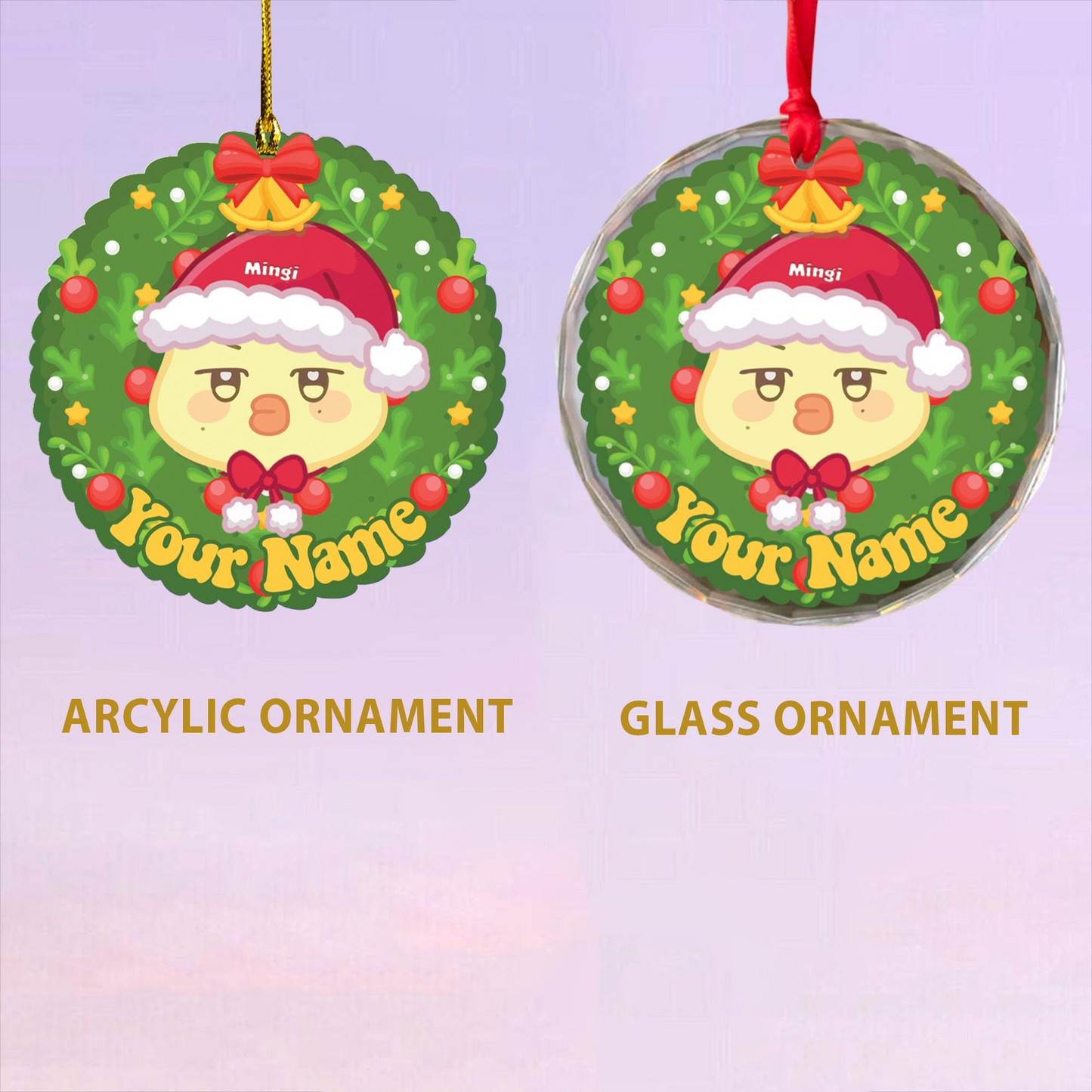 Ateez Ornaments, Custom Name Ornament For Atiny, Kpop Decor