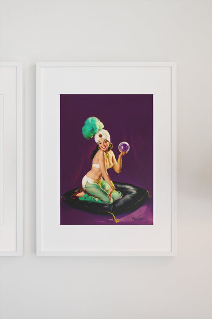 I'm a Happy Medium by Gil Elvgren, pin-up poster — gallery wall