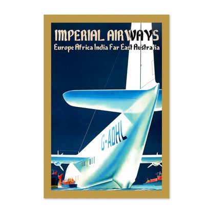 Imperial Airways Empire Routes poster print