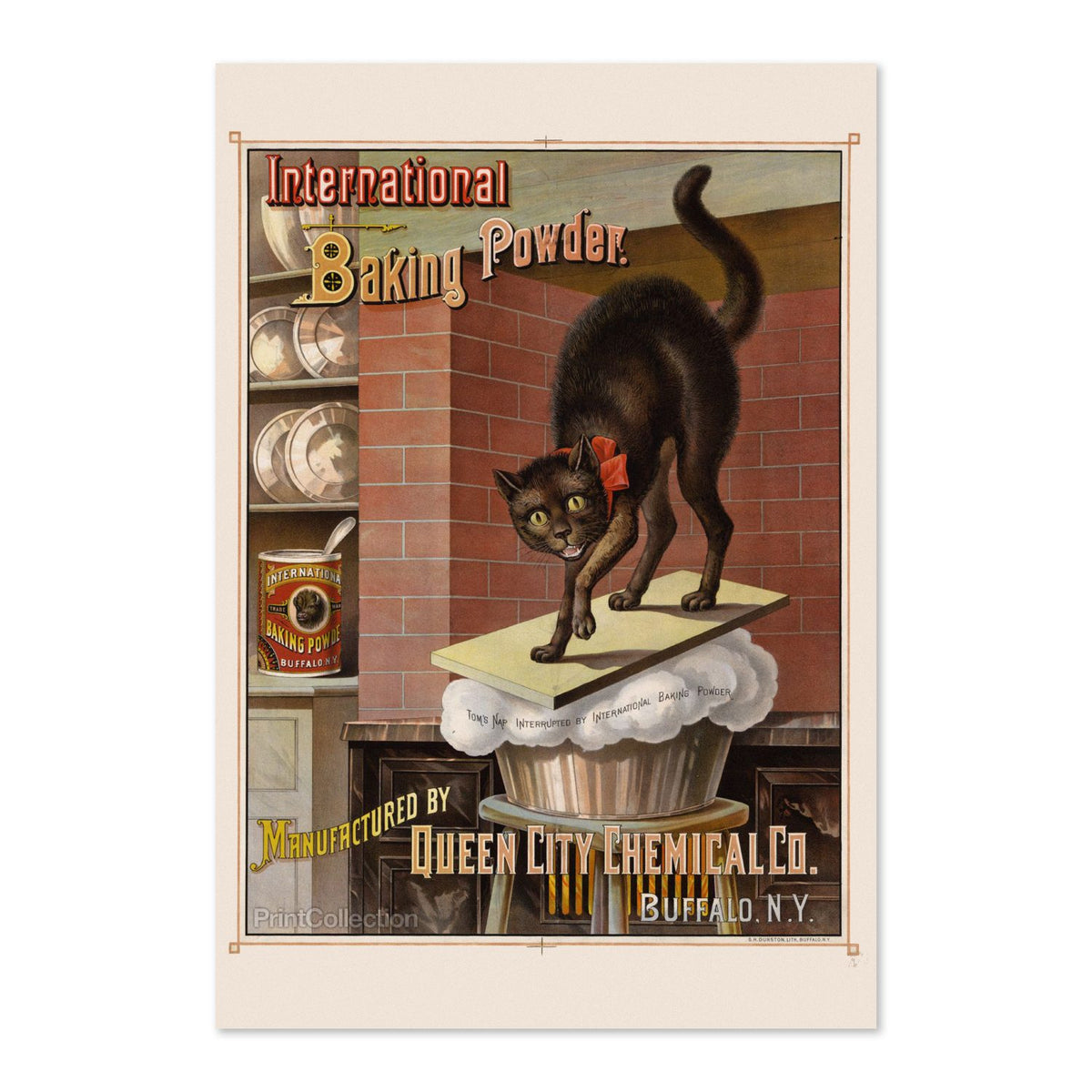 International Baking Powder Black Cat poster print