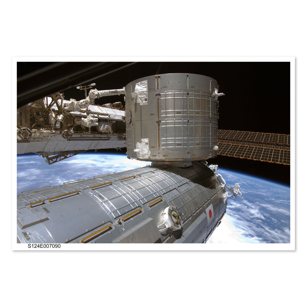 International Space Station over Earth poster print