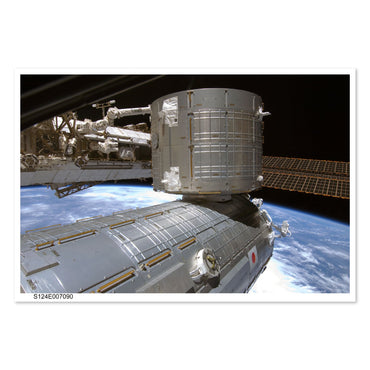 International Space Station over Earth poster print