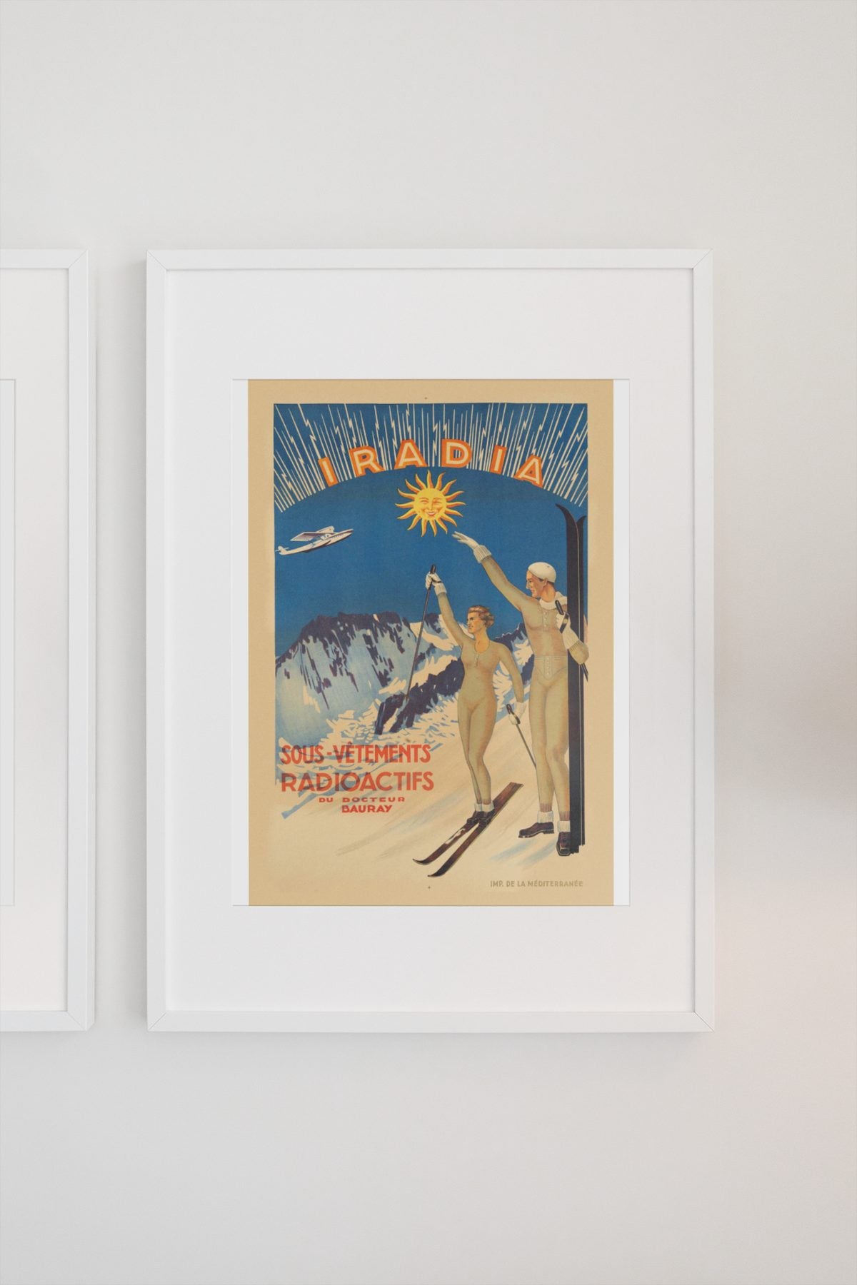 Iradia Radioactive Underwear poster on a light wall