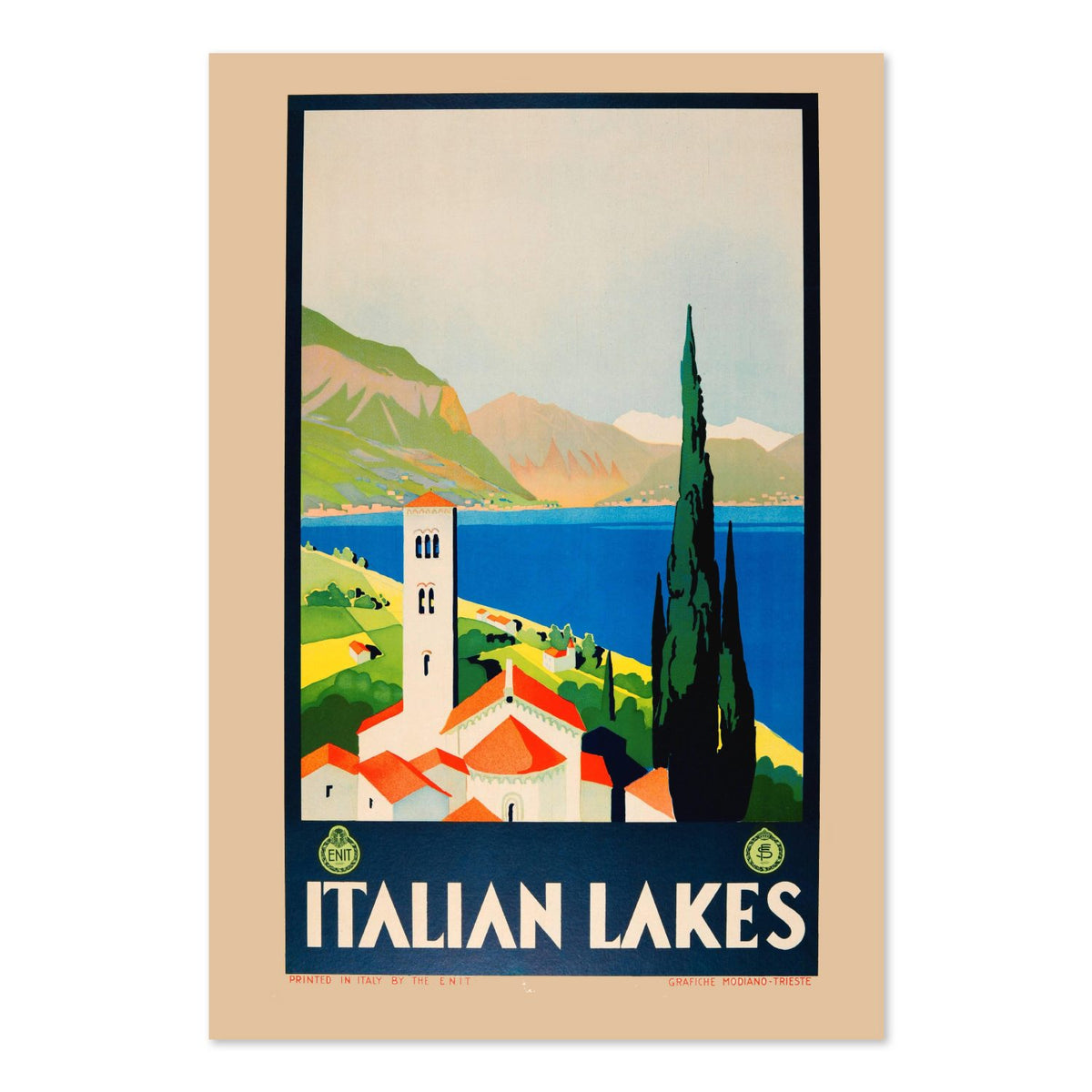Italian Lakes poster print
