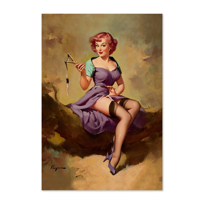 It's a Snap by Gil Elvgren, pin-up poster — framed print