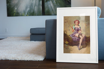 It's a Snap by Gil Elvgren, pin-up poster — living room wall
