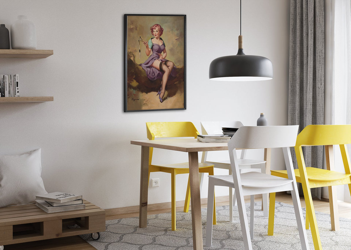 It's a Snap by Gil Elvgren, pin-up poster — dining room