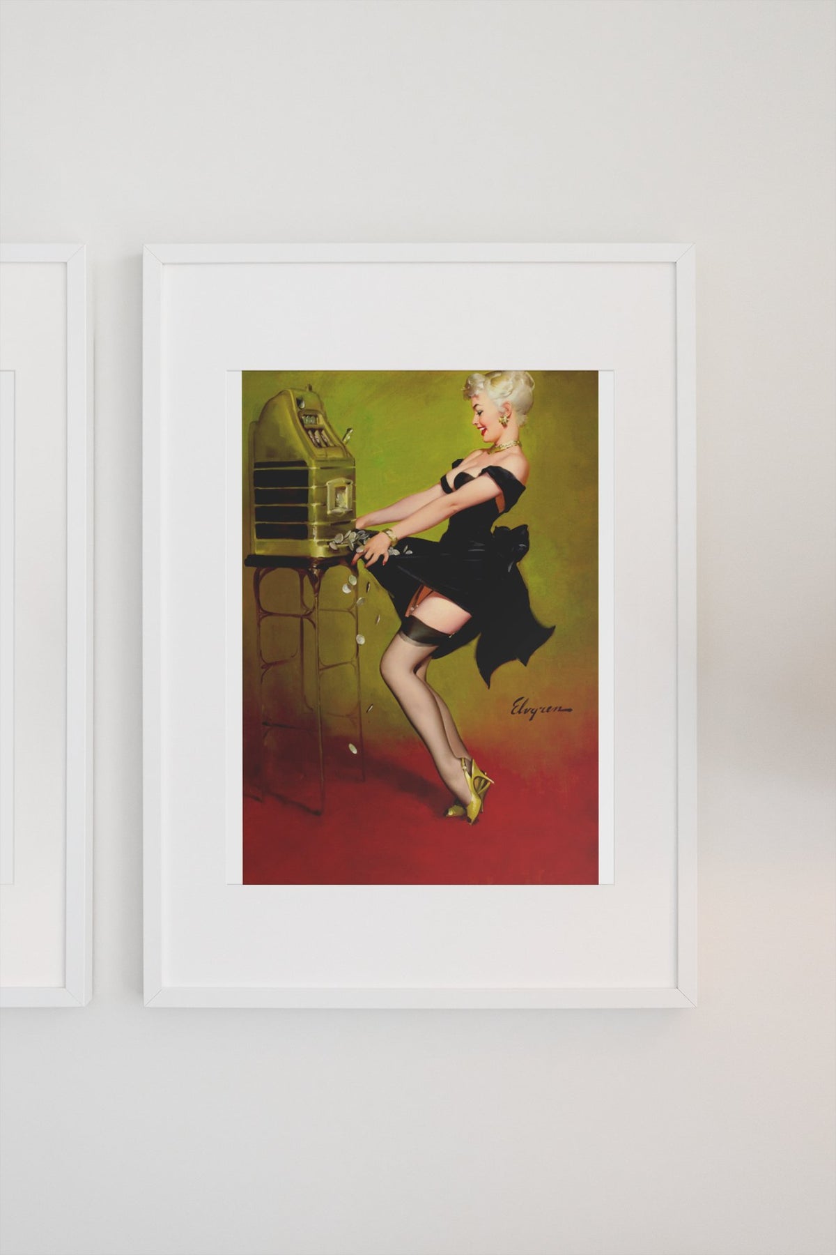 Jackpot by Gil Elvgren, pin-up poster — gallery wall