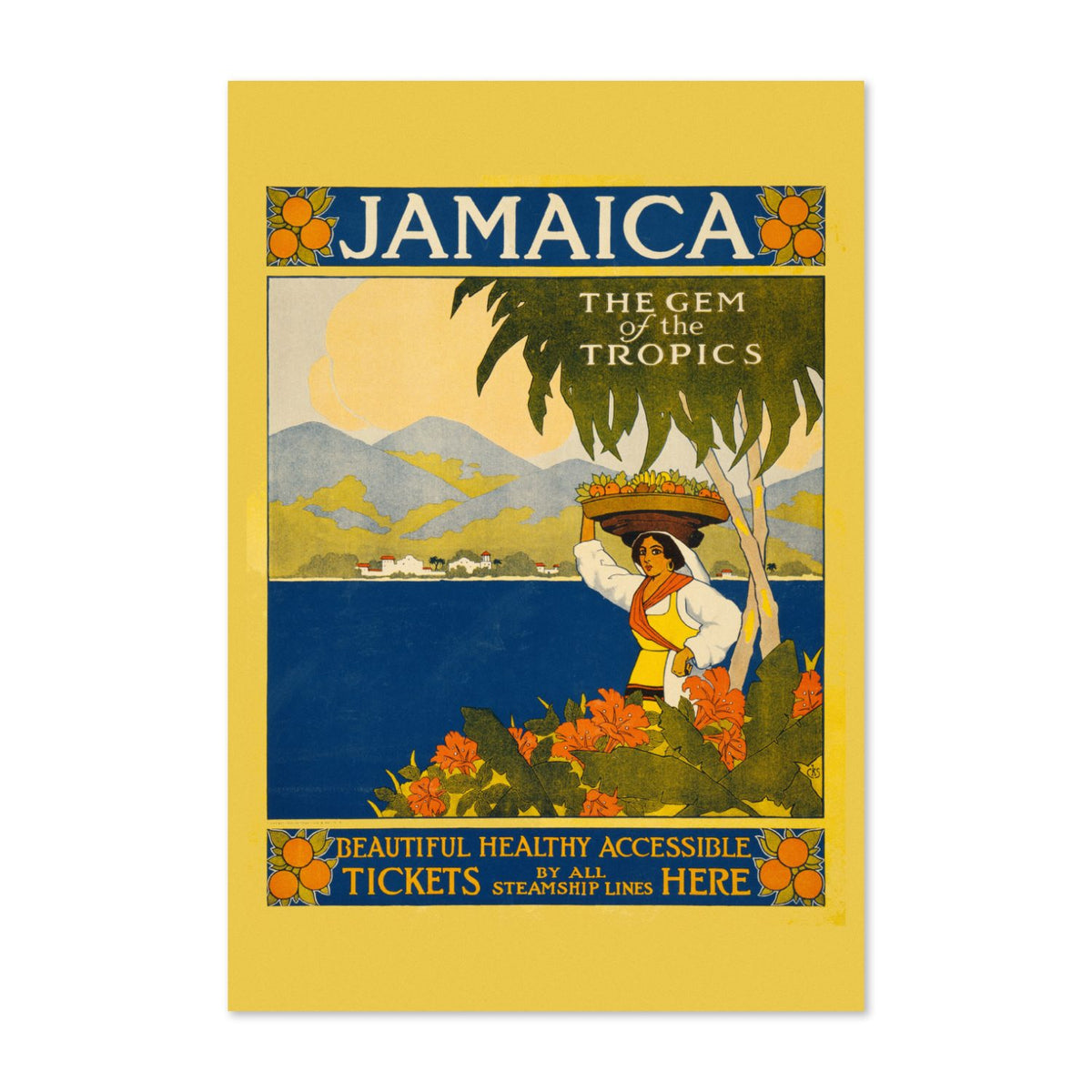 Jamaica Gem of the Tropics poster print